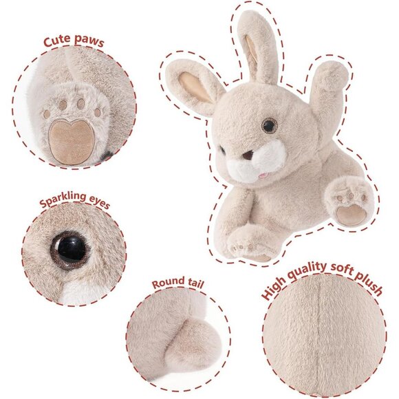 Fluffy Plush Bunny Stuffed Weighted Animal Toy 18" 3.5 Lbs By NiuNiuDaddy - Picture 8 of 10